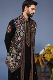 Dawar Black Kurta Jacket Set