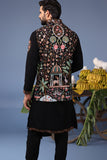 Dawar Black Kurta Jacket Set