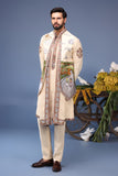 Musaafir Cream Kurta Jacket Set