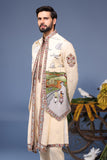 Musaafir Cream Kurta Jacket Set