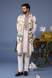 Jihan Cocktail Ivory Kurta Jacket Set