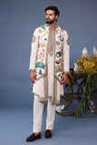Jihan Cocktail Ivory Kurta Jacket Set