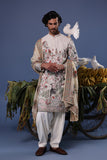 Jibran Giraffe Ivory Kurta Set