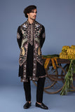 Kais Wild Grace Black Kurta Jacket Set