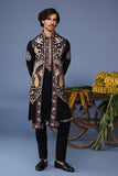 Kais Wild Grace Black Kurta Jacket Set