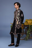 Kais Wild Grace Black Kurta Jacket Set