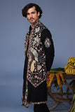 Kais Wild Grace Black Kurta Jacket Set