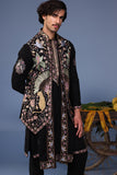 Kais Wild Grace Black Kurta Jacket Set