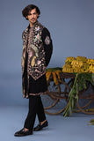 Kais Wild Grace Black Kurta Jacket Set