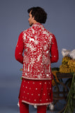 Aariz Pichwai Hot pink Kurta Jacket Set