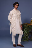 Hayan Pichwai Resham Ivory Kurta Jacket Set