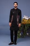 Taimoor Black Kurta Jacket Set
