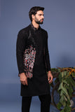 Taimoor Black Kurta Jacket Set