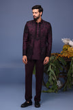 Raafiq Wine Jodhpuri Kurta Set