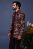 Aurang Wine Jodhpuri Set