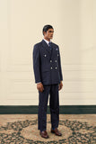 Navy Pinstripe Double-Breasted Suit