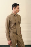 Brown Utility Houndstooth Co-ord
