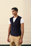 Midnight Navy Corduroy Vest