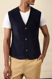 Midnight Navy Corduroy Vest