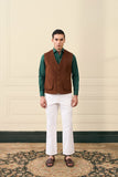 Rust Brown Corduroy Vest