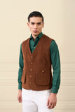 Rust Brown Corduroy Vest