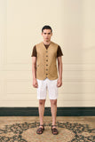 Camel Utility Cotton Waistcoat