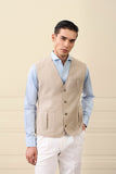 Sand Beige Cotton Vest
