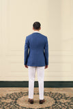 Azure Linen Relaxed Blazer
