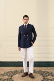 Navy Double-Breasted Blazer