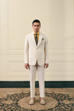 Ivory Seersucker Single-Breasted Suit