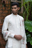 White Kurta with Pants and Stole Set