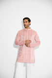 SHA -Sorbet peach floral embellished kurta
