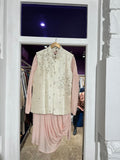 baby pink cowl kurta