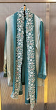 Castletone Green Vertical Ombray with Kurta