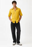 Mango Yellow-Ivory Pintuck Shirt