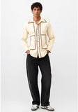 Ivory-Tuscan Red Flap Shirt