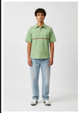 Asparagus Green-Tuscan Red Stripe Shirt