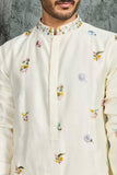Ivory Gulmohar Bloom Waistcoat Set