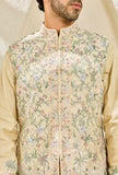 Beige Tropica Waistcoat Set