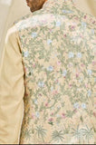 Beige Tropica Waistcoat Set