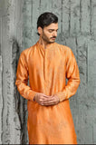 Sunset Bloom Orange French Knot Kurta Set