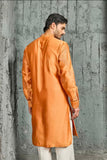 Sunset Bloom Orange French Knot Kurta Set