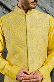 Yellow Sunray Waistcoat Set