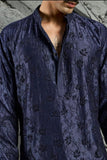 Azure Blossom Embroidered Kurta Set