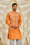 Burnt Orange Bloom Waistcoat Set