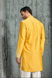 Yellow Gulrang Ridge Kurta Set