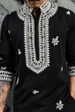 Black Shadow Dori Kurta Set