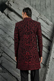 Black Jamawar Indowestern Set