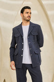 Midnight Blue Hunter Coat Set