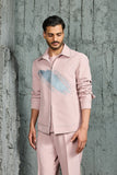 Bubblegum Pink Paint Strokes Shacket Set